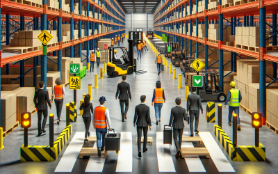 Using Barriers and Guardrails to Protect Warehouse Pedestrians